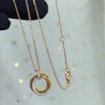 [Eternal Jewelry]TRINITY NECKLACE SILVER GOLD PINK GOLD DIAMONDS - Image 5