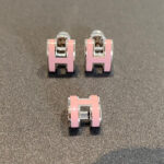 [Eternal Jewelry]MINI POP H SILVER EARRINGS PINK