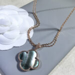 [Eternal Jewelry]CLOVER 25MM GOLD DARK MOP BIG CLOVER NECKLACE - Image 5