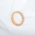[Eternal Jewelry]SERPENTI RING PINK GOLD DIAMOND PAVED 3MM - Image 3