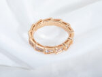 [Eternal Jewelry]SERPENTI RING PINK GOLD DIAMOND PAVED 3MM - Image 6