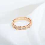 [Eternal Jewelry]SERPENTI RING PINK GOLD DIAMOND PAVED 3MM - Image 7