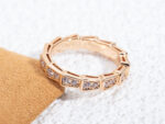 [Eternal Jewelry]SERPENTI RING PINK GOLD DIAMOND PAVED 3MM - Image 9