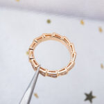 [Eternal Jewelry]SERPENTI RING PINK GOLD DIAMOND PAVED 3MM - Image 10