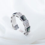[Eternal Jewelry]SERPENTI RING SILVER DIAMOND BLACK MOP 4MM - Image 5