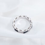 [Eternal Jewelry]SERPENTI RING SILVER DIAMOND BLACK MOP 4MM - Image 7