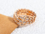 [Eternal Jewelry]SERPENTI RING PINK GOLD DIAMOND DOUBLE ROW - Image 7