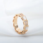 [Eternal Jewelry]SERPENTI RING PINK GOLD MOP DIAMOND PAVED 4MM