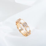 [Eternal Jewelry]SERPENTI RING PINK GOLD MOP DIAMOND PAVED 4MM - Image 4