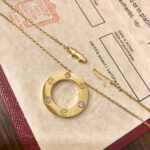 [Eternal Jewelry]LOVE NECKLACE 16MM 3 DIAMONDS - Image 4
