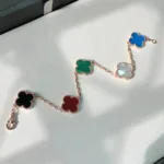 [Eternal Jewelry]CLOVER 5 MOTIFS MULTICOLOR  BRACELET - Image 5