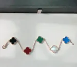 [Eternal Jewelry]CLOVER 5 MOTIFS MULTICOLOR  BRACELET - Image 7