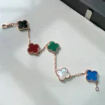 [Eternal Jewelry]CLOVER 5 MOTIFS MULTICOLOR  BRACELET - Image 9