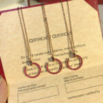 [Eternal Jewelry]JUSTE NECKLACE GOLD RED DIAMONDS - Image 3