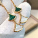[Eternal Jewelry]DREAM EARRINGS 3 MOTIFS MALACHITE MOP PINK GOLD - Image 6