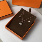 [Eternal Jewelry]CONSTANCE BLACK PEDANT PINK GOLD NECKLACE - Image 6