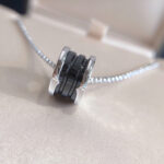 [Eternal Jewelry]ZERO 1 BLACK CERAMIC SILVER NECKLACE - Image 4