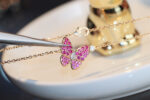 [Eternal Jewelry]BUTTERFLY RED DIAMOND ROSE GOLD NECKLACE - Image 6