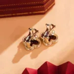 [Eternal Jewelry]CLOVER MEDIUM 1 MOTIFS CARNELIAN  EARRINGS - Image 8