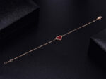 [Eternal Jewelry]HEART CARNELIAN PINK GOLD BRACELET - Image 5