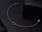 [Eternal Jewelry]HEART CARNELIAN PINK GOLD BRACELET - Image 6