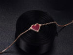 [Eternal Jewelry]HEART CARNELIAN PINK GOLD BRACELET - Image 8