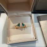 [Eternal Jewelry]DREAM MALACHITE DIAMOND OPEN RING - Image 3