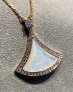 [Eternal Jewelry]DREAM MOP DIAMOND PAVED PINK GOLD NECKLACE - Image 8