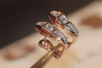 [Eternal Jewelry]SERPENT PINK GOLD DIAMOND EARRINGS - Image 2
