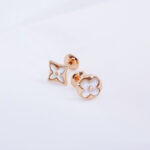 [Eternal Jewelry]STAR AND SUN PINK GOLD MOP STUD EARRINGS - Image 2