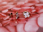 [Eternal Jewelry]STAR AND SUN PINK GOLD MOP STUD EARRINGS - Image 4