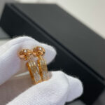 [Eternal Jewelry]LOVE DIAMOND PINK GOLD HOOP EARRINGS - Image 6