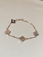 [Eternal Jewelry]STAR 4 MOTIF MOP DIAMOND PINK GOLD BRACELET - Image 4
