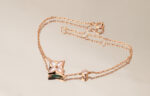 [Eternal Jewelry]STAR PINK MOP 1 DIAMOND PINK GOLD NECKLACE - Image 3