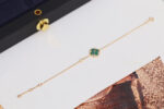 [Eternal Jewelry]STAR AND SUN 4 MOTIF PINK GOLD MALACHITE BRACELET - Image 5