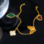 [Eternal Jewelry]LUCKY SPRING 5 MOTIF GOLD BRACELET - Image 7