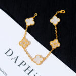 [Eternal Jewelry]CLOVER BRACELET 5 MOTIF WHITE MOP DIAMOND - Image 8