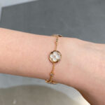 [Eternal Jewelry]STAR AND SUN 4 MOTIF WHITE MOP PINK GOLD BRACELET - Image 5