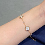 [Eternal Jewelry]STAR AND SUN 4 MOTIF WHITE MOP PINK GOLD BRACELET - Image 7