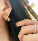 [Eternal Jewelry]BEE LOVE DIAMOND HOOP EARRINGS - Image 2