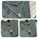 [Eternal Jewelry]BEE LOVE DIAMOND PAVED 3 ROW NECKLACE - Image 8