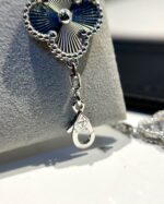 [Eternal Jewelry]CLOVER 5 MOTIF SILVER DIAMOND BRACELET - Image 9