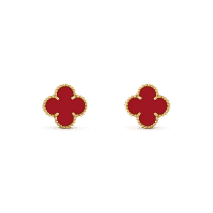 [Eternal Jewelry]CLOVER MINI 9.5MM CARNELIAN EARRINGS