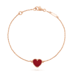 [Eternal Jewelry]HEART CARNELIAN PINK GOLD BRACELET - Image 2