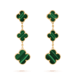[Eternal Jewelry]CLOVER MALACHITE 3 MOTIFS GOLD - Image 2