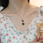 [Eternal Jewelry]STAR AND SUN ONYX PINK GOLD NECKLACE - Image 3