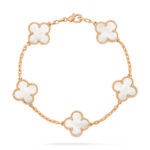 [Eternal Jewelry]CLOVER  5 MOTIF WHITE MOP BRACELET - Image 2