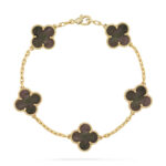 [Eternal Jewelry]CLOVER 5 MOTIF GRAY MOP  BRACELET