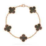 [Eternal Jewelry]CLOVER 5 MOTIF GRAY MOP  BRACELET - Image 2