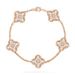 [Eternal Jewelry]CLOVER 5 MOTIFS  FULL DIAMOND BRACELET - Image 2